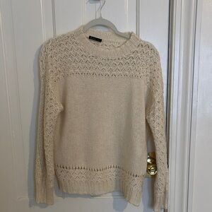 LOFT Textured Cream Sweater